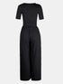 Scoop Neck Short Sleeve Jumpsuit - Odaingerous